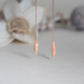 Feather long earrings