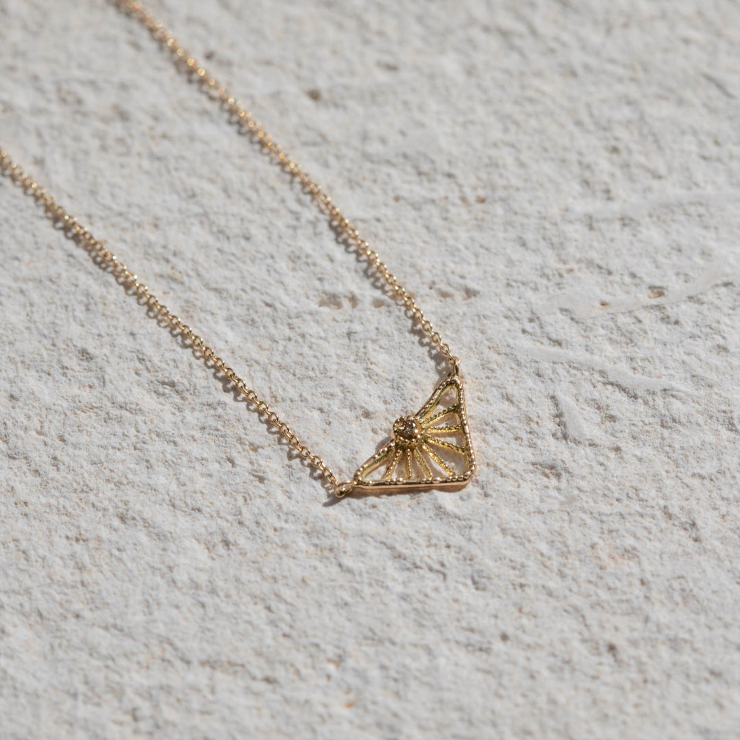 Triangle Sundial necklace